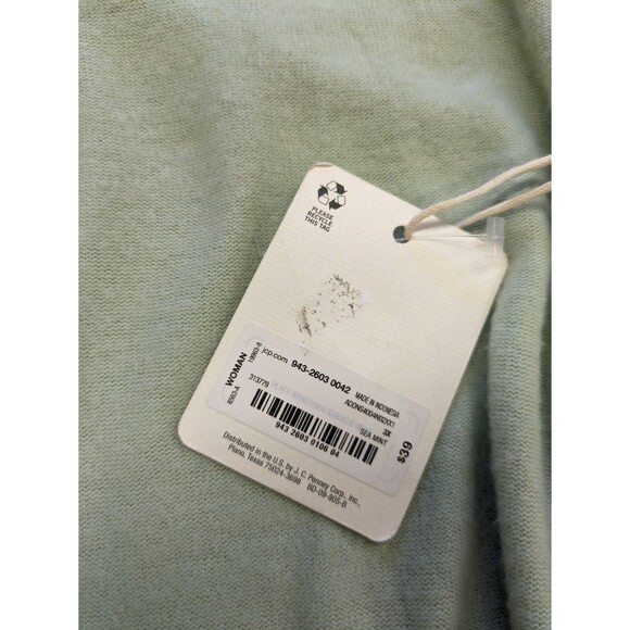 a.n.a Womens Off the Shoulder Sweater 3X Pistachio Green Cozy Relaxed NWT - Picture 8 of 11